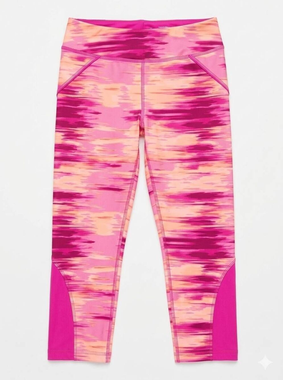 🔸️Avia Hot Pink & Orange Cropped Athletic Pants Medium